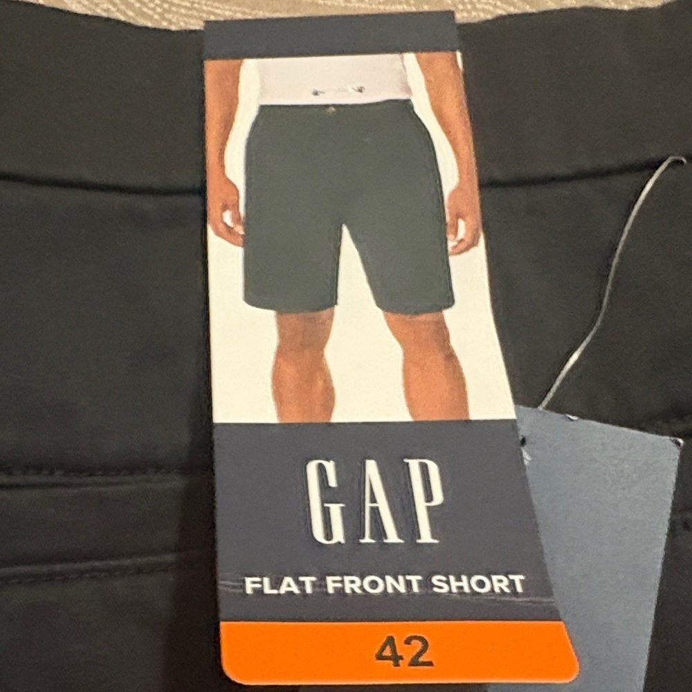 GAP Men's Dark Gray Flat Front Shorts